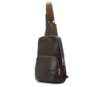 Шкіряна нагрудна сумка слінг Grande Pelle 723620