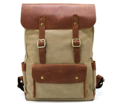 Рюкзак для ноутбука з канвас та крейзі хорс RBs-9001-4lx бренду TARWA