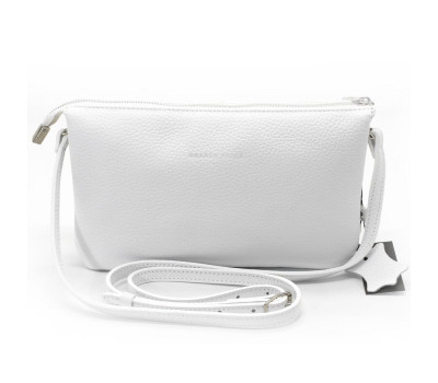 Женский клатч с ремешком через плече, белый Grande Pelle 70570201