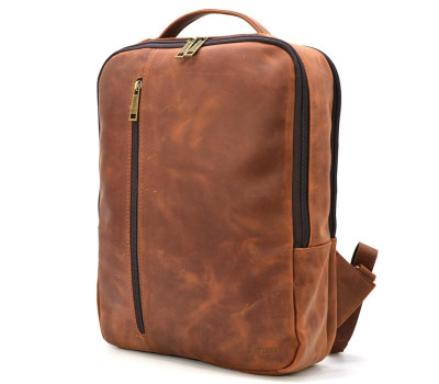 Шкіряний чоловічий рюкзак коньячний TARWA RB-7287-3md кінська шкіра