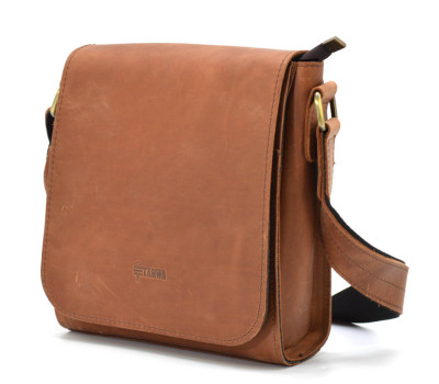 Мужская кожаная сумка через плечо RB-30271-3md TARWA коньячная