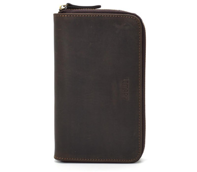 Клатч чоловічий шкіряний на два відділення LIMARY Lim-0128RC коричневий