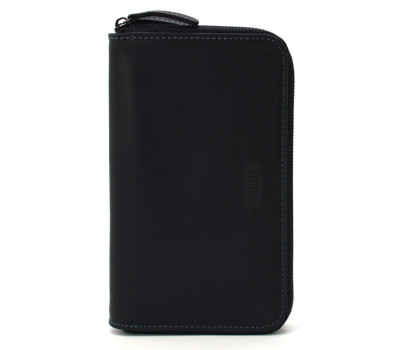 Клатч чоловічий шкіряний на два відділення LIMARY Lim-0128RA чорний матовий