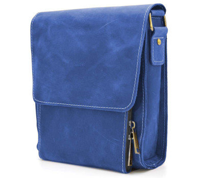 Кожаная сумка-планшет через плечо RU-3027-4lx бренда TARWA ульрамарин