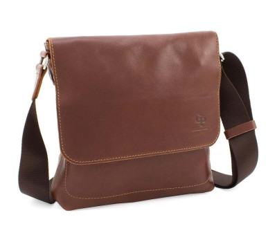 Сумка Месенджер для чоловіків 754623 Grande pelle коньячний колір