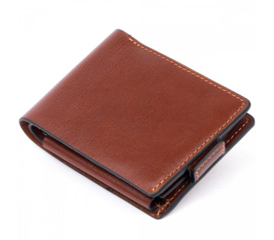 Шкіряне портмоне Аmico Grande Pelle, глянець коньяк 515623