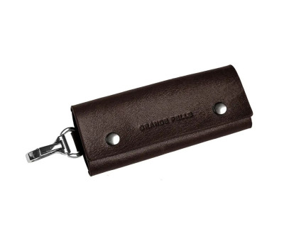 Ключниця на кнопках, глянець, Grande Pelle 405620 коричнева