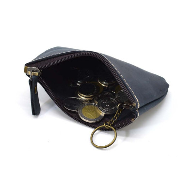 Ключниця монетниця шкіряна TARWA RK-coin-001 кінська шкіра синя