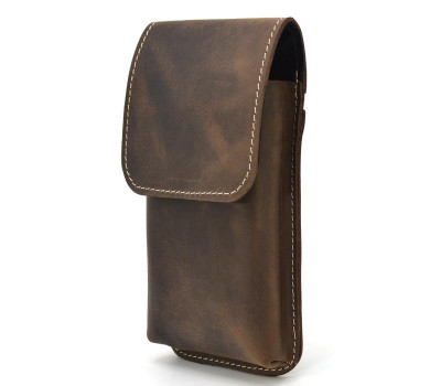 Шкіряна сумка чохол на пояс або через коричневе плече TARWA RCw-2093-3md