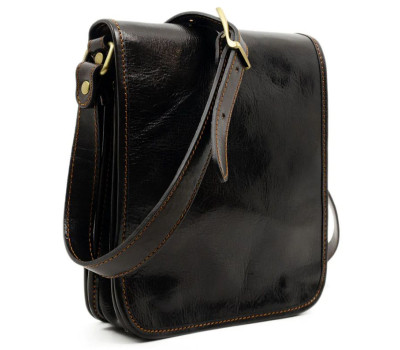 Маленькая кожаная сумка мессенджер - On The Road от Time Resistance 1165201 коричневый