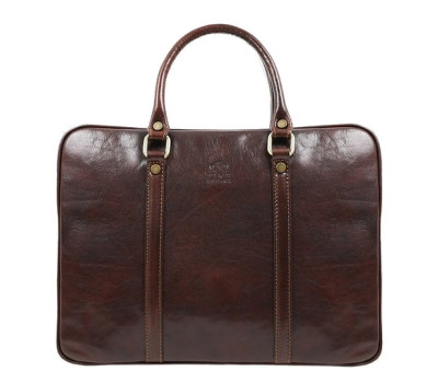 Шкіряна сумка для ноутбука - Hobbit - коричневий Time Resistance 5196101