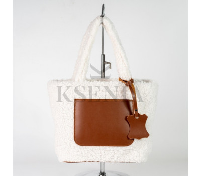 Жіноча хутряна сумка-шопер КСЕНІЯ №30-23/3