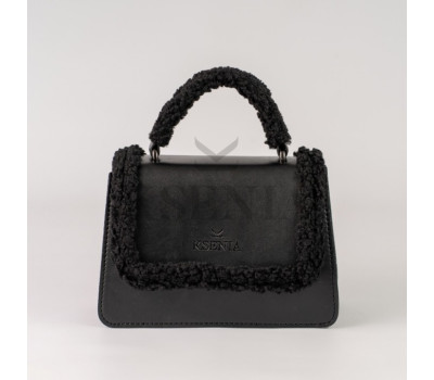 Жіноча хутряна сумка крос-боді КСЕНІЯ №34-23/3