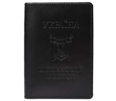 Шкіряна обкладинка на військовий квиток Limary Lim-3993GA чорна