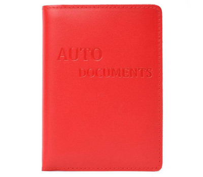 Шкіряна обкладинка для авто документів Limary Lim-3991GR червона