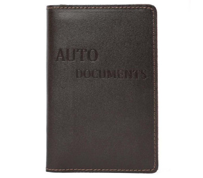 Шкіряна обкладинка для авто документів Limary Lim-3991GC коричнева