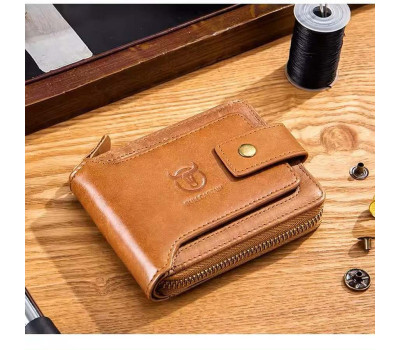 Чоловічий гаманець на кнопці TB231B Bull коньячний