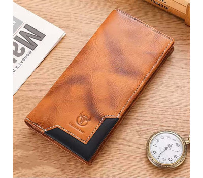 Чоловічий гаманець розкладний лонгер великий TB0448B Bull коньячний