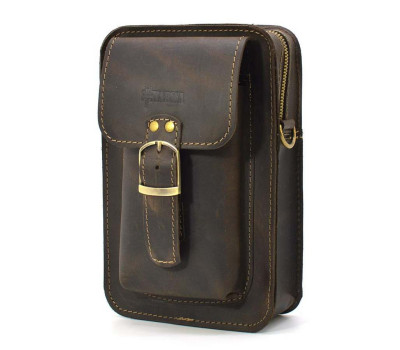 Сумка через плече, напоясна сумка TARWA RC-0076-3md зі шкіри Crazy Horse