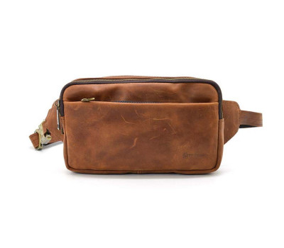 Сумка напоясна на два відділення TARWA RB-0704-3md коньячний крейзі