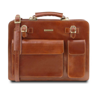 Чоловічий шкіряний портфель 2 Відділення Tuscany Leather Venezia TL141268