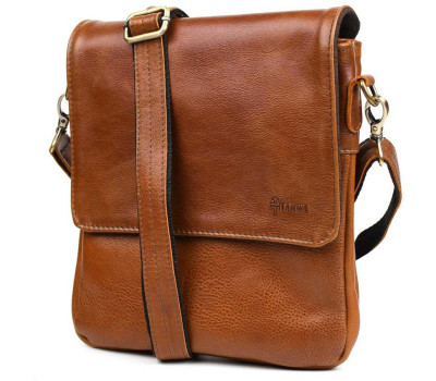 Чоловіча сумка через плече GB-0022-4lx TARWA на 2 відділення шкіра наппа