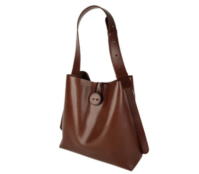 Сумка-шопер "Барбара" натуральна шкіра, колір карамель