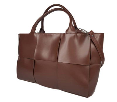 Сумка жіноча "Вега" натуральна шкіра, колір карамель, гладкий