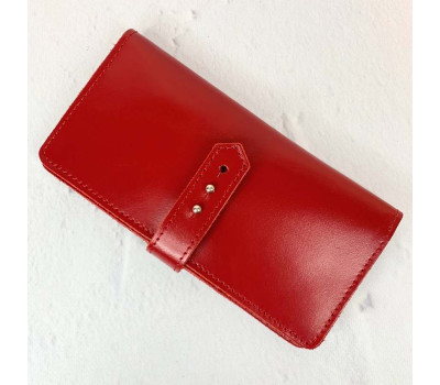 Тревел-кейс, натуральна шкіра, червона матова