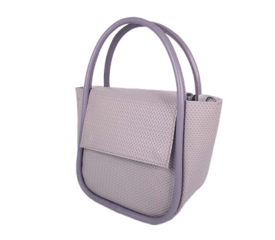 Сумка женская "София" натуральная кожа, серо-сиреневая