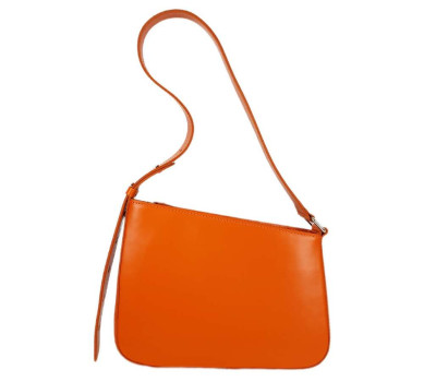 Сумка женская "Наоми" натуральная кожа, оранжевая матовая