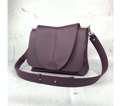 Сумка женская "Мишель" натуральная кожа, баклажан