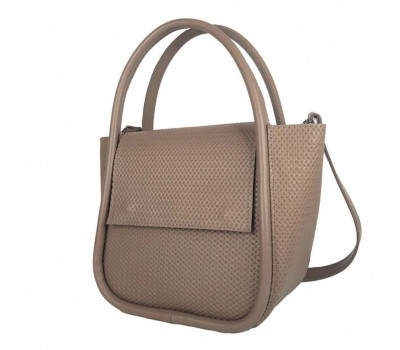 Сумка жіноча "Софія" натуральная шкіра, лате з тисненням под плетінку