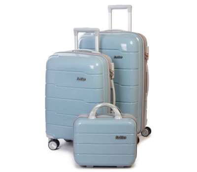 Дорожня Валіза 2/1 ABS-пластик FASHION PP1-PLUS-1 silver-grey Podium