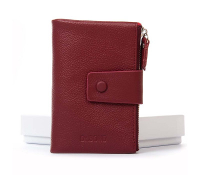 Гаманець Шкіряний Жіночий Classic DR. BOND WN-23-19 wine-red Podium