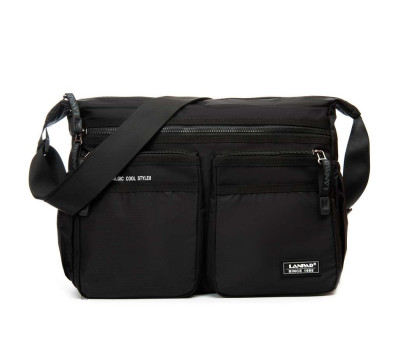 Сумка Мужская На Плечо нейлон Lanpad 8644 black почтальон