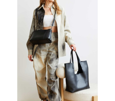 Жіноча сумка «Трейс» 2в1 чорна WeLassie