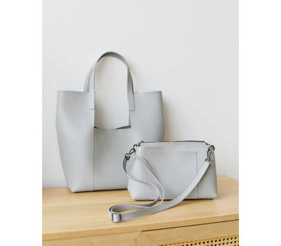 Жіноча сумка «Трейс» 2в1 сіра WeLassie