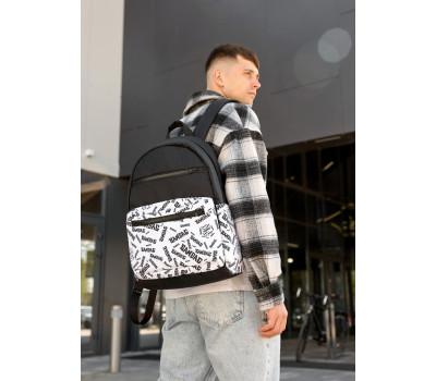 Чоловічий рюкзак Sambag Zard SM BLACK & WHITE