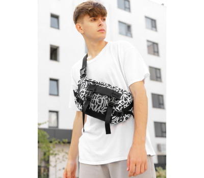 Велика чоловіча поясна сумка бананка Sambag DynamicDart принт "Graphity"