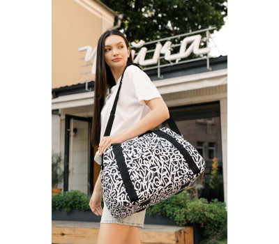 Жіноча спортивна сумка Sambag Vogue LQH ПРИНТ "GRAPHITY"