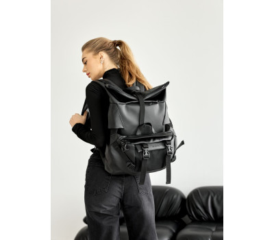 Жіночий рюкзак ролл Sambag  RollTop Double чорний