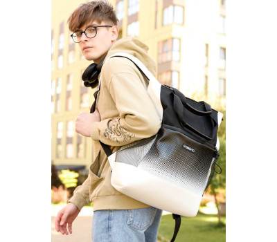 Чоловіча сумка-рюкзак Sambag Shopper біла