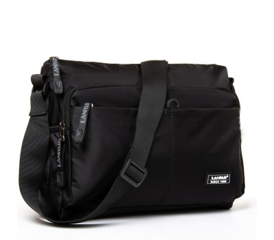Сумка Мужская На Плечо нейлон Lanpad 8639 black почтальон