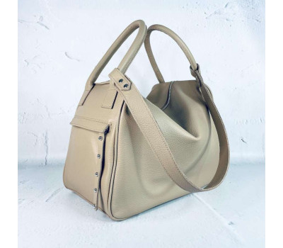 Сумка жіноча Челсі" натуральна шкіра, латте матова