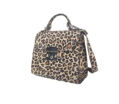 Сумка жіноча "Меррі" натуральна шкіра, натуральний замш, колір леопард