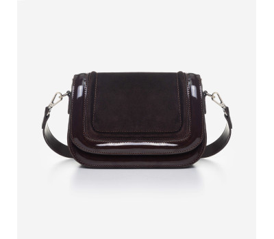 822 сумка шоколад лак замш Lucherino