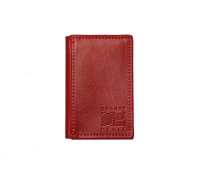 CardCase cartolina, глянець, червоний Grande Pelle 303660