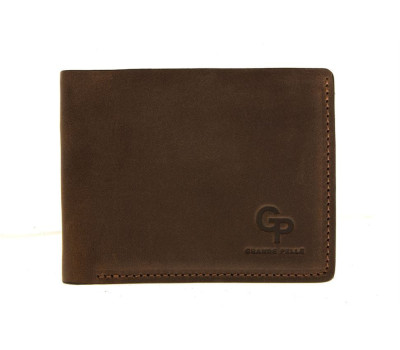 Портмоне чоловіче шкіряне Onda коричневе Grande Pelle 507120