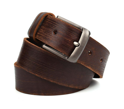 Ремінь коричневий тертий цільний LIMARY SK10-01C-satin